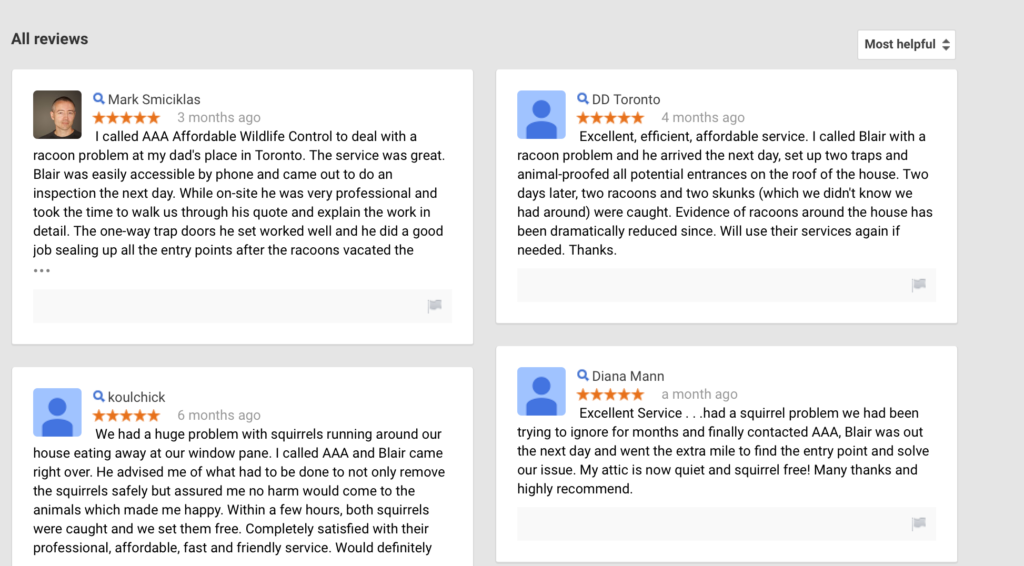 Affordable Wildlife Removal Reviews - AAA Affordable Wildlife Control Reviews