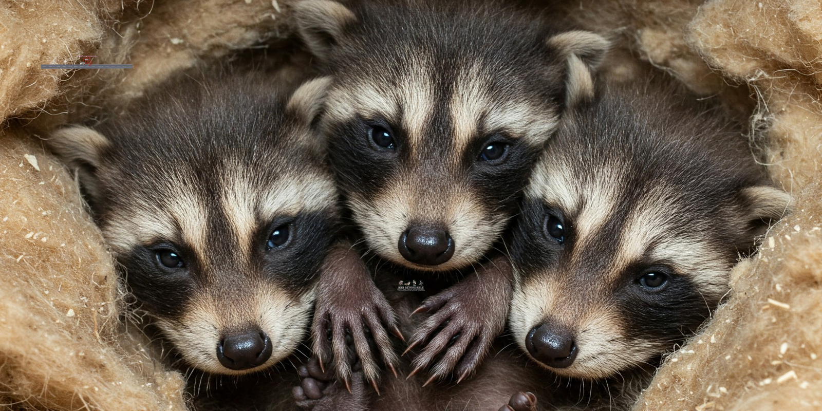 Newborn raccoons, Baby Raccoons,