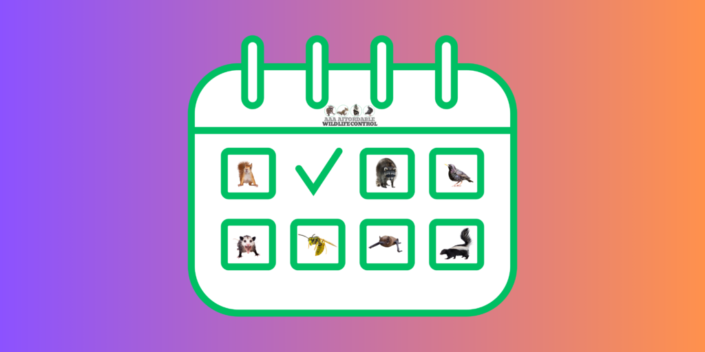 Wildlife Control Calendar