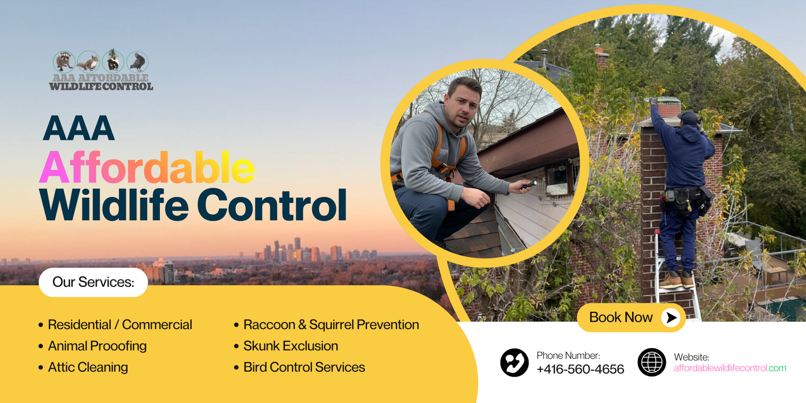 Wildlife Control | Wildlife Removal, Toronto Wildlife Control Services: Call AAA Affordable Wildlife Control in Toronto at (416) 560-4656, Wildlife Control Toronto.
